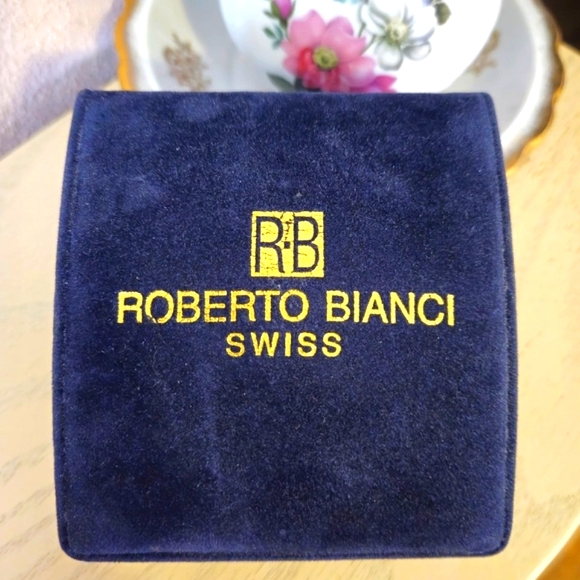 Roberto Bianci Swiss Water Resistant Silver & Gold Link 35mm Watch In Box NWT - Picture 10 of 10